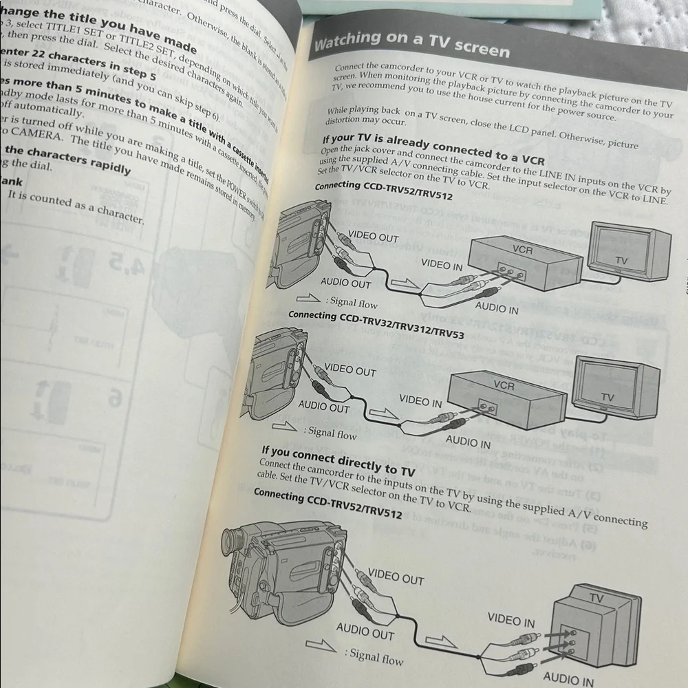 Sony Handycam Camcorder Video Camera Recorder Instruction Manuals